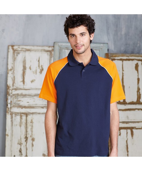 Plain Polo base ball contrast polo shirt Kariban 200 GSM